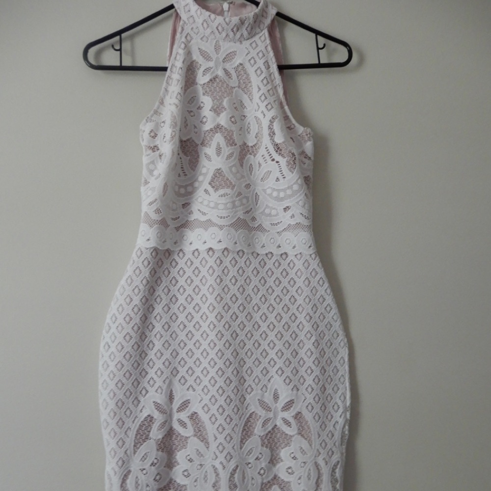 White laced dress